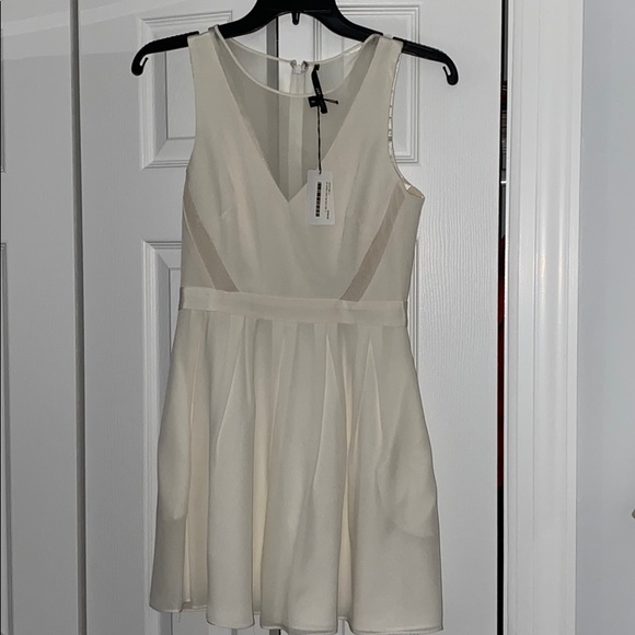 Jay Godfrey White Sheer Neckline Dress - Picture 3 of 8